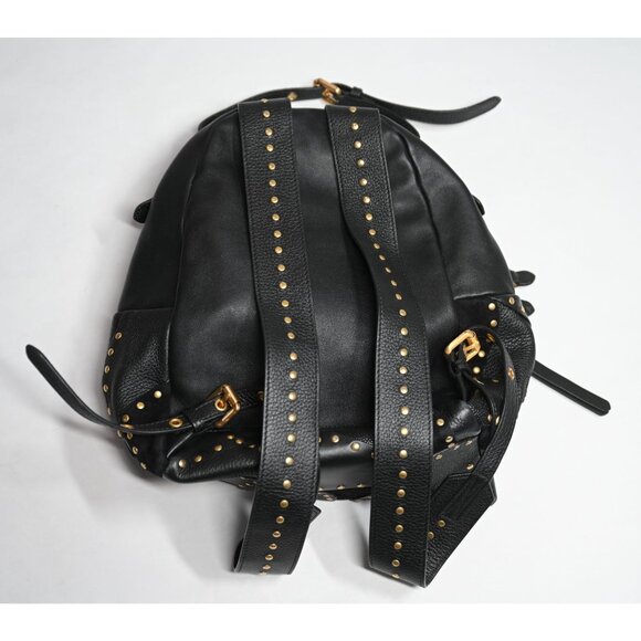 Moschino Studded Leather Biker Backpack in Black main image 5
